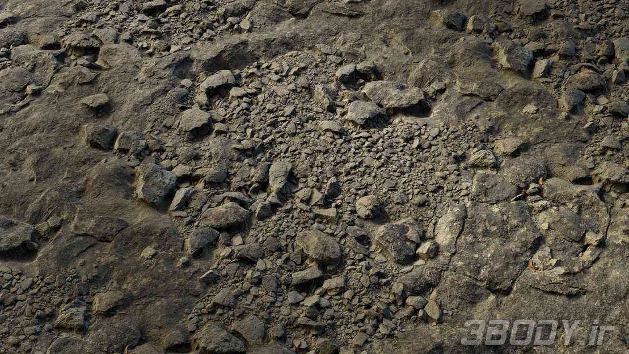 متریال خرده سنگ damaged rock عکس 1